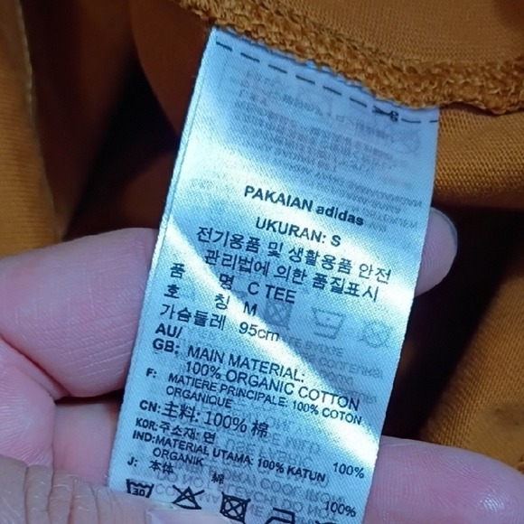 Adidas Men's Bold Orange Tee Size S - Picture 6 of 8